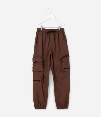 Calça Infantil com Bolsos Cargos - Tam 5 a 14 Anos