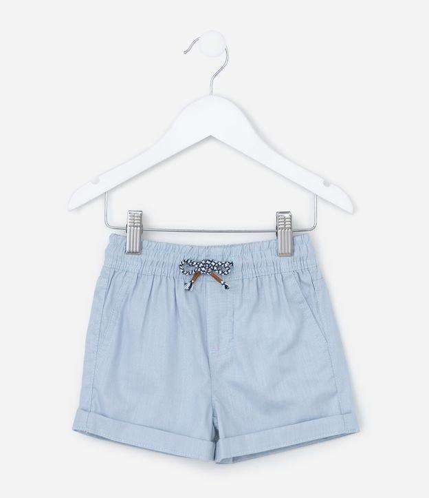 Bermuda Infantil em Sarja com Efeito Lavado - Tam 1 a 6 Anos - 2