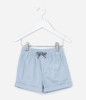 Bermuda Infantil em Sarja com Efeito Lavado - Tam 1 a 6 Anos - 2