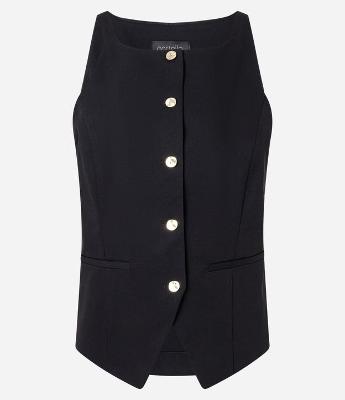 Colete Alfaiatado com Amarração nas Costas e Botões Contrastantes