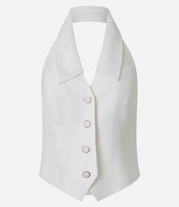 Colete Slim Alfaiatado de Frente Única em Viscose - 1