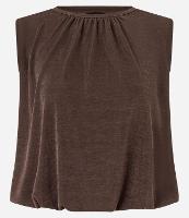 Blusa em Ribana com Ombreiras e Leve Brilho - 2