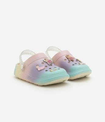 Sandália Infantil Babuche em PVC com Capivara Aplicada - Tam 25 ao 36