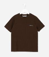 Camiseta Infantil Canelada com Etiqueta Aplicada - Tam 5 a 14 Anos - 1