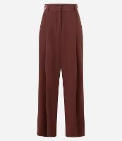 Calça Wide Leg Alfaiatada com Detalhes Laterais no Cós - 1