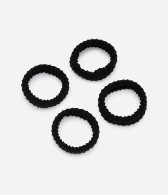 Kit 04 Elástico de Cabelo Larguinhas e Texturizadas