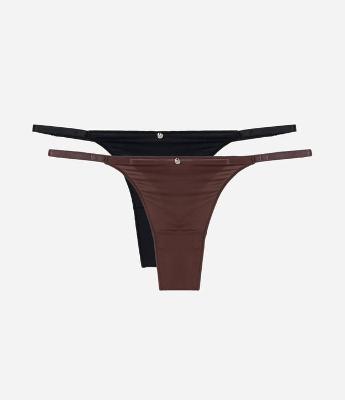 Kit 02 Calcinhas String em Microfibra com Medalha