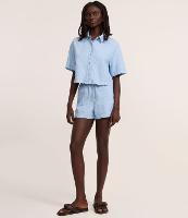 Camisa Boxy em Jeans com Gola Polo - 2