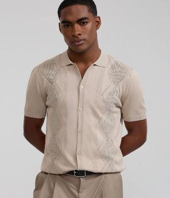 Camisa  em Viscose com Texturizado Argyle