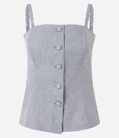 Blusa Alfaiatada de Alça  com Botões Forrados - 1