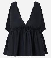 Blusa Sem Manga em Viscolinho com Decote V - 1