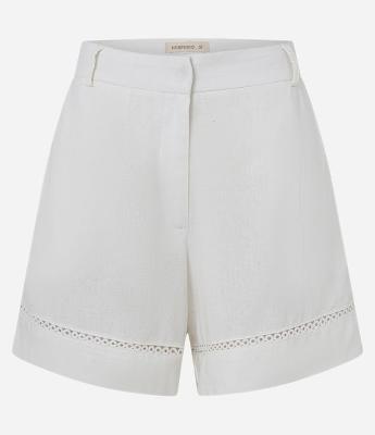 Short em Viscolinho com Entremeio na Barra
