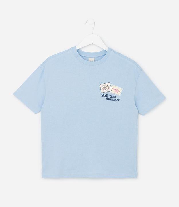 Camiseta Infantil com Estampa de Praia - Tam 5 a 14 Anos - 1