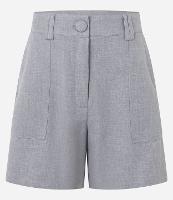 Short Alfaiataria Cintura Alta em Crepe com Passantes Duplos - 1