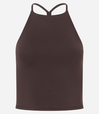 Blusa Curta em Microfibra com Gola Halter