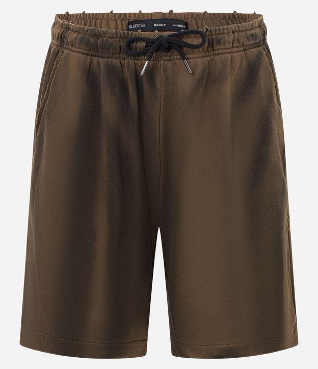 Bermuda Baggy em Moletom com Lavagem Dirty - 1