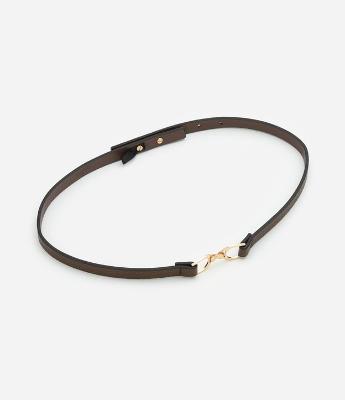 Cinto Estreito Floater com Fivelas Argolas Encaixadas em Metal