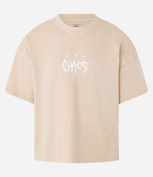 Camiseta Boxy em Algodão com Estampa Frente e Costas Chaos - 1