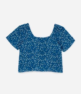 Blusa em Viscose com Estampa de Sementes Curve & Plus Size