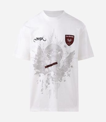 Camiseta Relaxed em Malhão com Estampa Veigh Anjo Faça a Coisa Certa