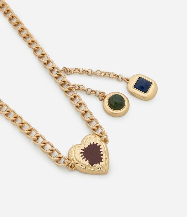 Body Chain com Pingentes de Coração e Formatos Geométricos - 1