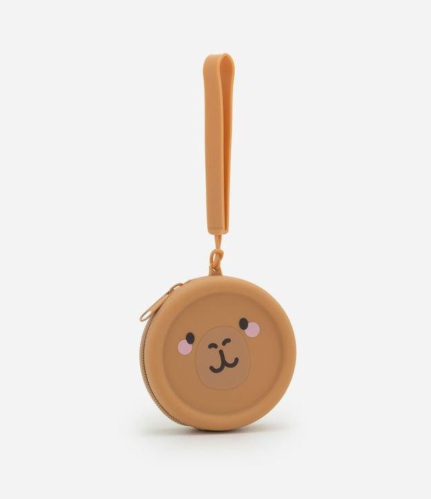 Nécessaire Porta Moedas em Silicone Estampa Carinha de Capivara - 1