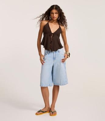 Bermuda Jorts em Jeans com 05 Bolsos