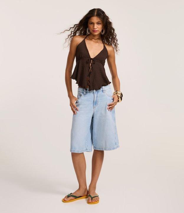 Bermuda Jorts em Jeans com Bolsos - 1