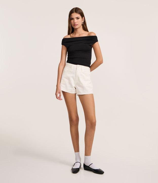 Short Mom em Sarja com Brilhos - 1