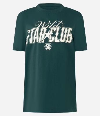 Camiseta em Algodão com Estampa Wild Star Club