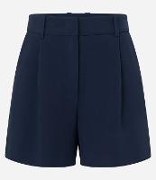 Short Alfaiatado Cintura Alta com Pregas e Lapela - 1