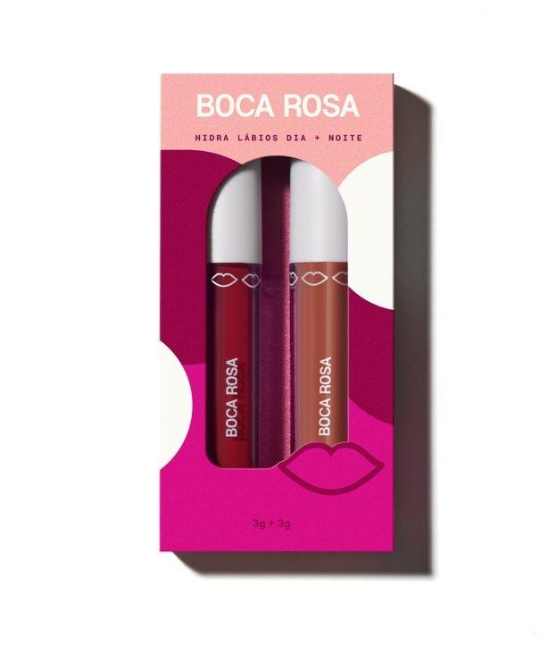 Combo Gloss Labial Dia Noite Boca Rosa Hidralabios - 1