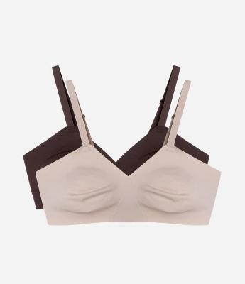 Kit 02 Sutiã sem Bojo sem Aro em Microfibra Delrio