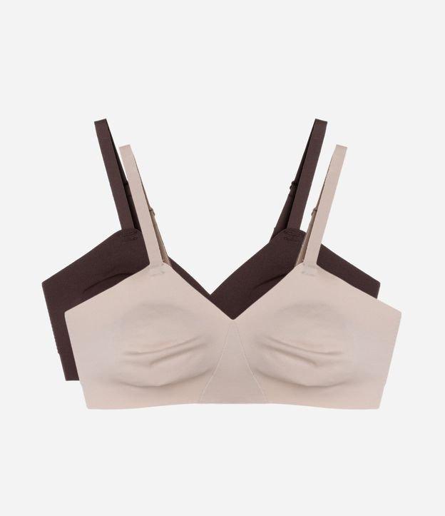 Kit 02 Sutiã sem Bojo sem Aro em Microfibra Delrio - 1