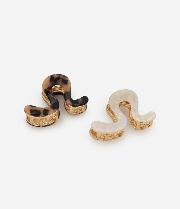 Kit 02 Piranhas de Cabelo com Efeito Esmaltado e Animal Print - 1