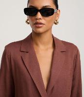 Blazer Alongado em Viscolinho com Botões Metalizados - 2