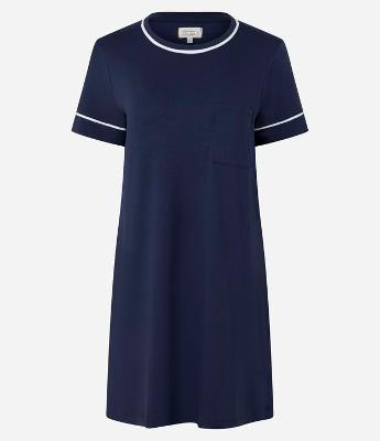 Camisola Curta em Viscolycra com Detalhes Contrastantes