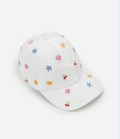 Boné Infantil Aba Curva com Bordado Ícones de Praia- Tam U - 1