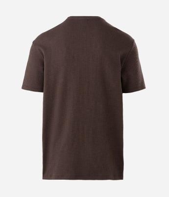 Camiseta Texturizada com Gola Redonda e Manga Curta