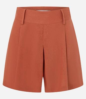 Short Viscolinho Liso com pregas e passante Parede BSM_FW26_BER_0062