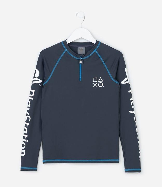 Camiseta Infantil com Proteção UV Estampa Playstation - Tam 5 a 14 Anos - 1
