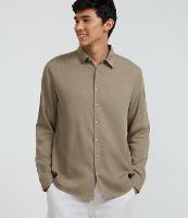 Camisa Comfort Básica em Algodão com Gola Colarinho - 1