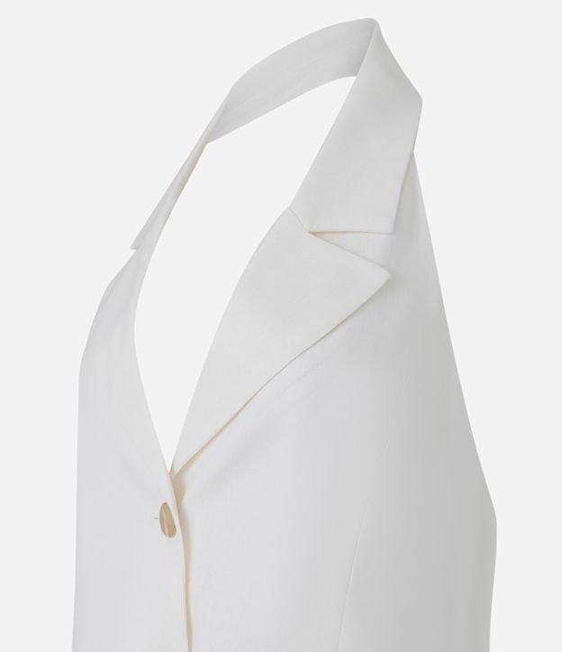 Colete Frente Única em Viscolinho com Botões Metalizados - 1