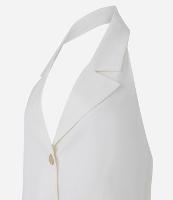 Colete Frente Única em Viscolinho com Botões Metalizados - 1