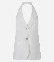 Colete Frente Única em Viscolinho com Botões Metalizados - 2