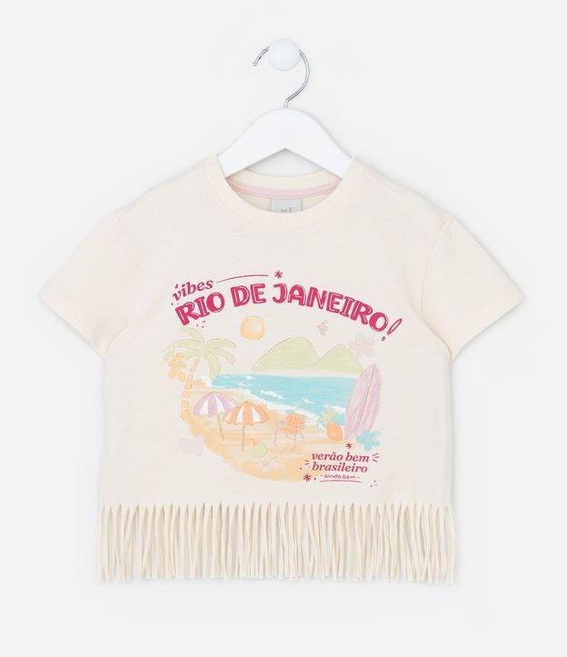 Blusa Infantil com Lettering Rio de Janeiro e Franjinhas - Tam 1 a 6 Anos - 1