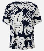 Blusa em Airflow com Gola Redonda e Estampa Folhagem - 2