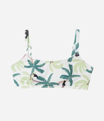 Biquíni Top com Estampa Tropical Curve & Plus Size