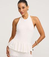 Blusa Peplum Frente Única em Piquet com Texturas - 2