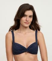 Biquíni Top em Microfibra com Drapeado e Aviamento de Concha - 1